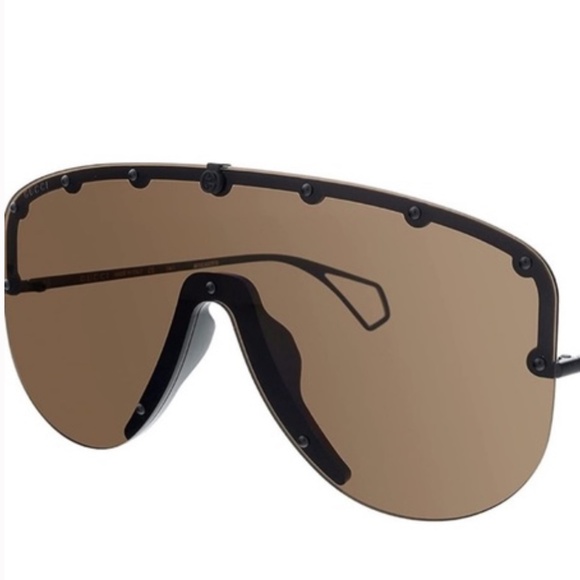 GUCCI SS19 Mask Shield Sunglasses Matte Black UNISEX - Picture 4 of 14